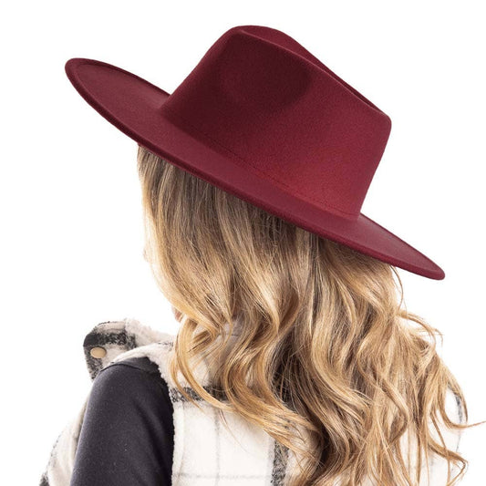 Berry Wide Brim Felt Hat for Women