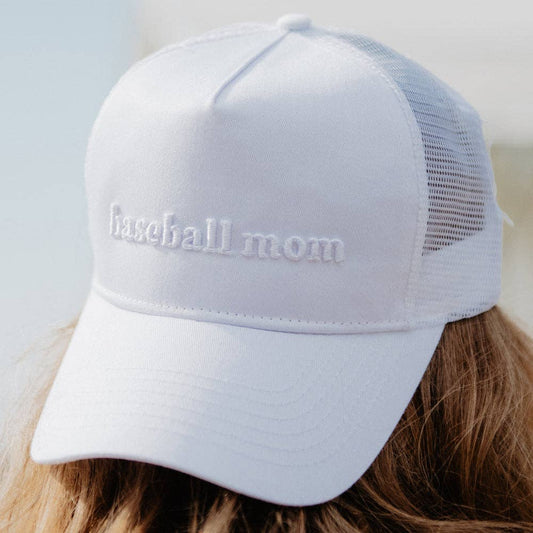 Baseball Mom 3-D Embroidered Trucker Hat